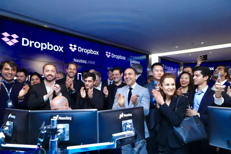 روز ارائه شدن بورس «دراپ‌باکس» به بازار بورس آمریکا