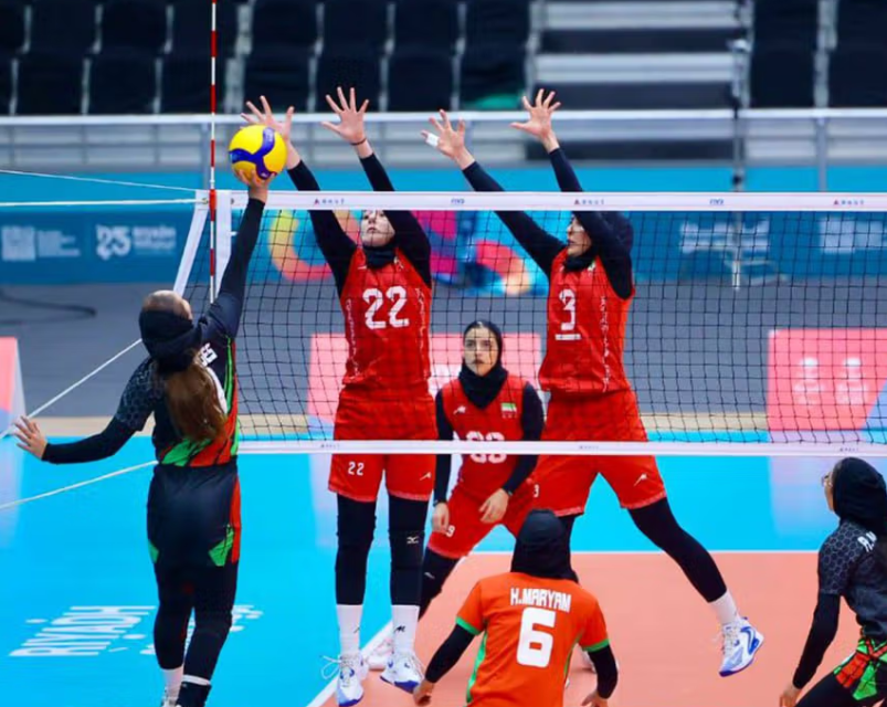 تیم ملی والیبال زنان افغانستان مقابل ایران