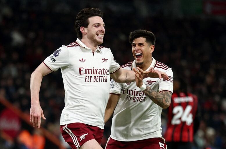 درخشش دکلان رایس با دبل: آرسنال بورنموث را شکست داد و صدرنشینی را مستحکم کرد